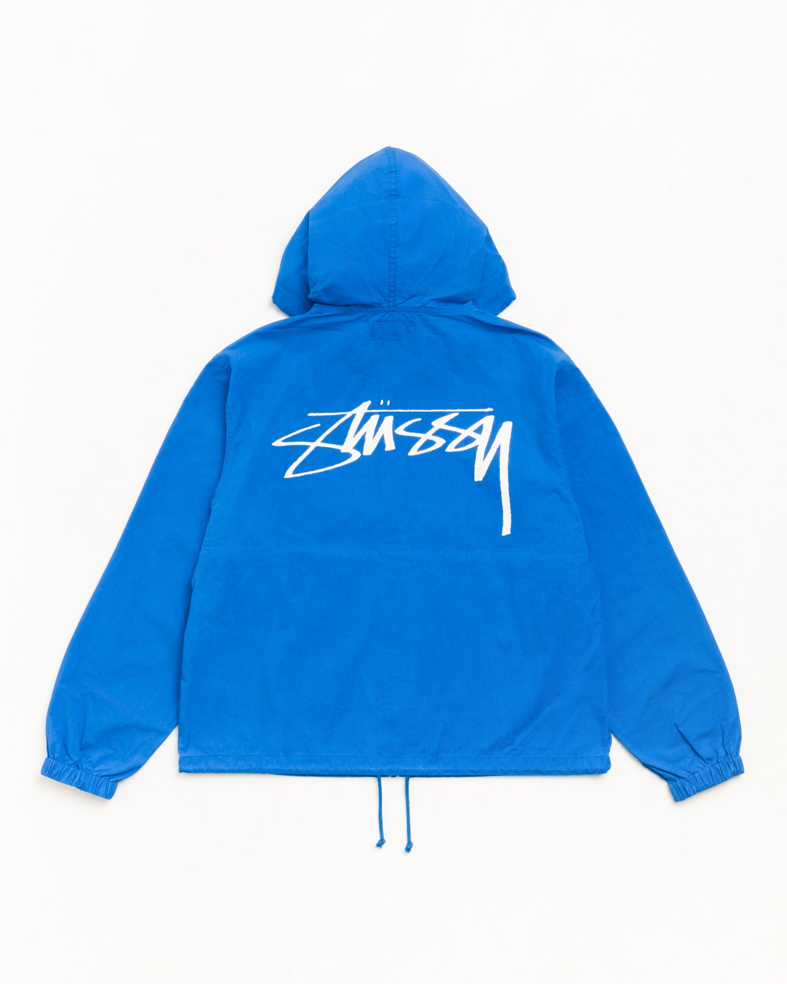 Stussy Shell Cotone Cerato giacca blu cappuccio