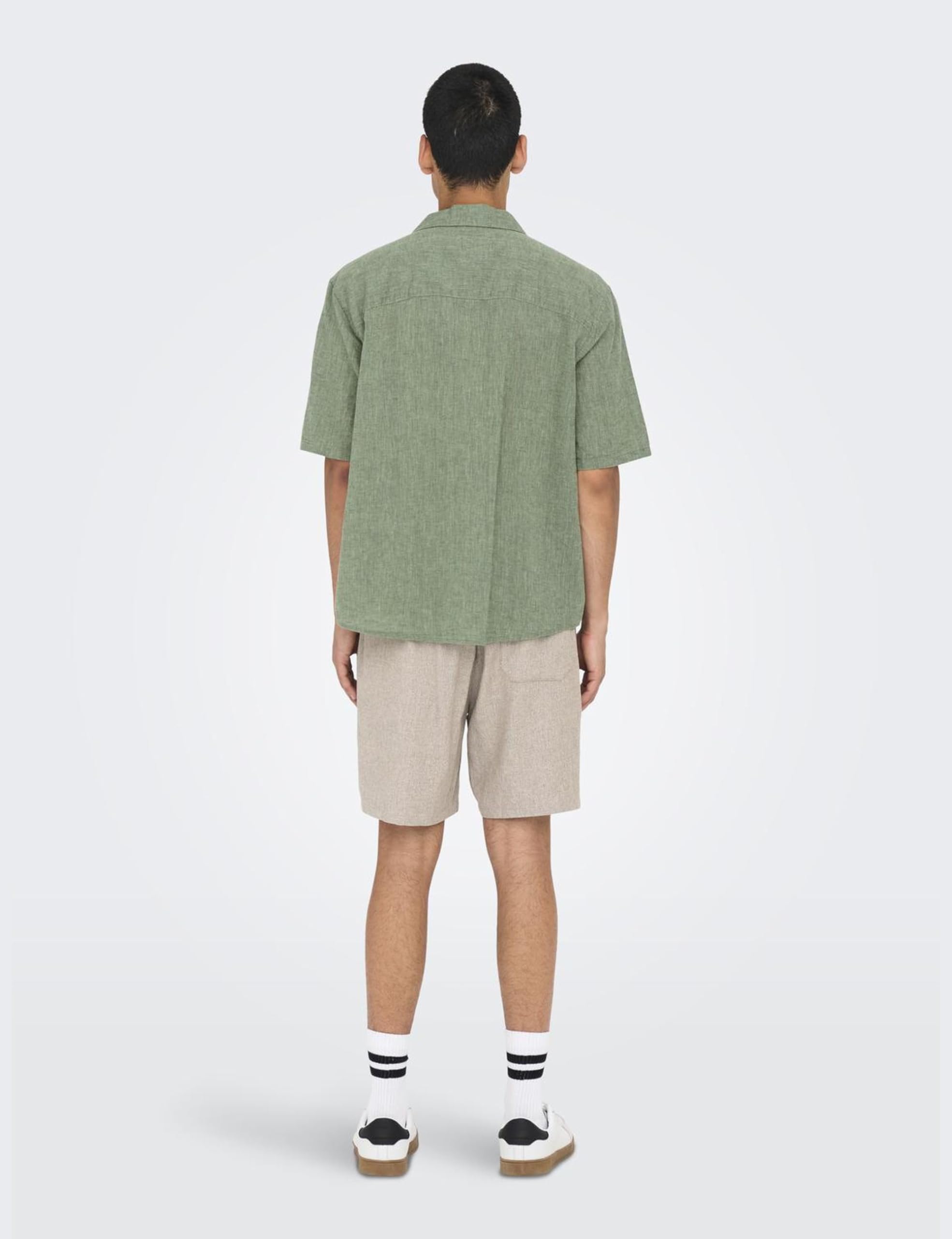 Only & Sons Onscaiden Shirt Camicia Uomo Manica Corta Palude