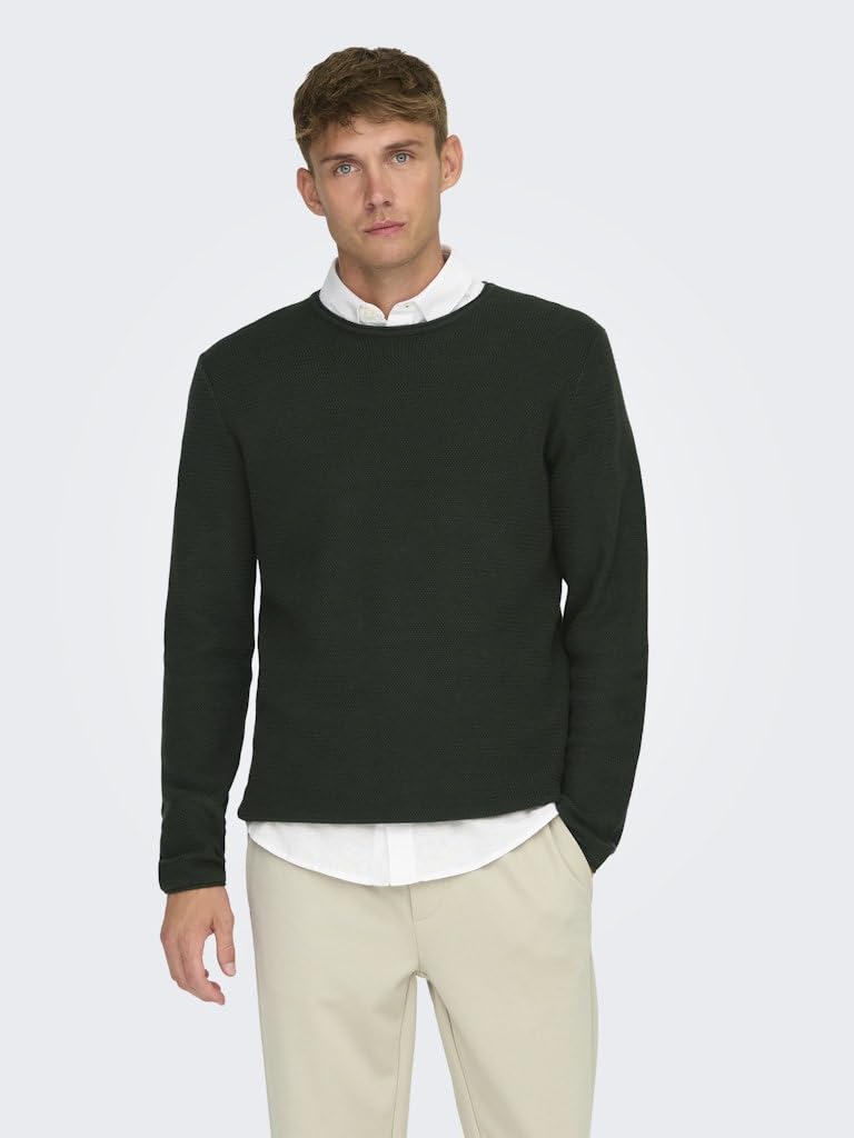 Only & Sons Onseric Maglione Uomo Girocollo Beige