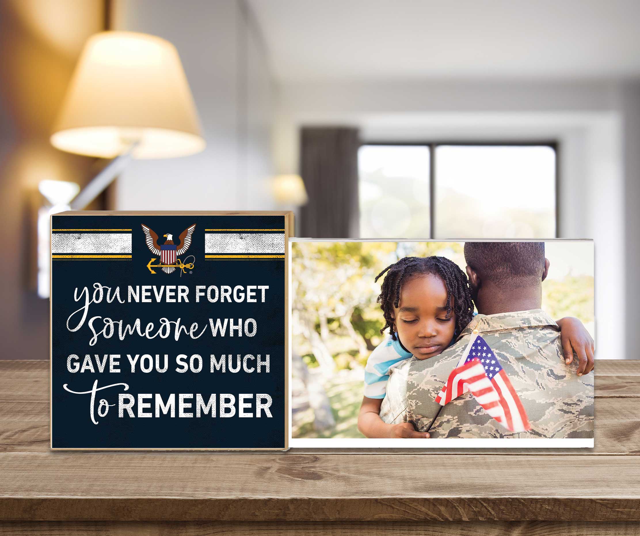 7.62 Design Never Forget cornice foto 4x6 Navy