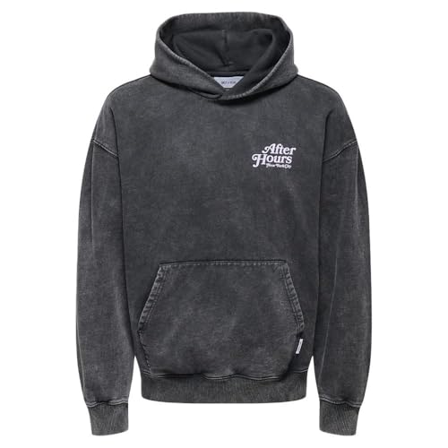 ONLY & SONS Buck Felpa Cappuccio Uomo Grigia XL
