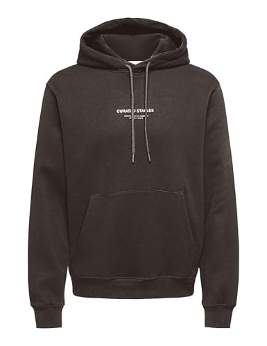 Only & Sons Onscurated Reg Hoodie felpa uomo pacciamatura