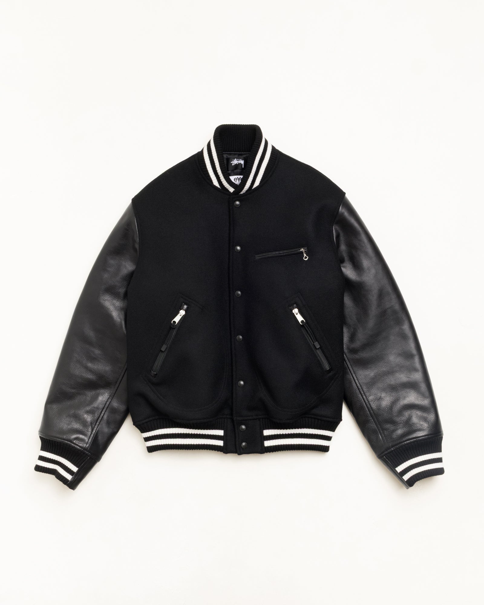 Stussy Junya Varsity Jacket giacca college BLACK