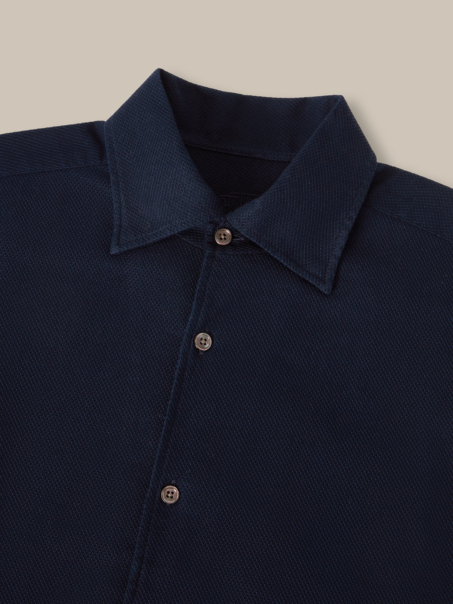 Robert Talbott Morgan Giro Inglese Shirt camicia cotone navy