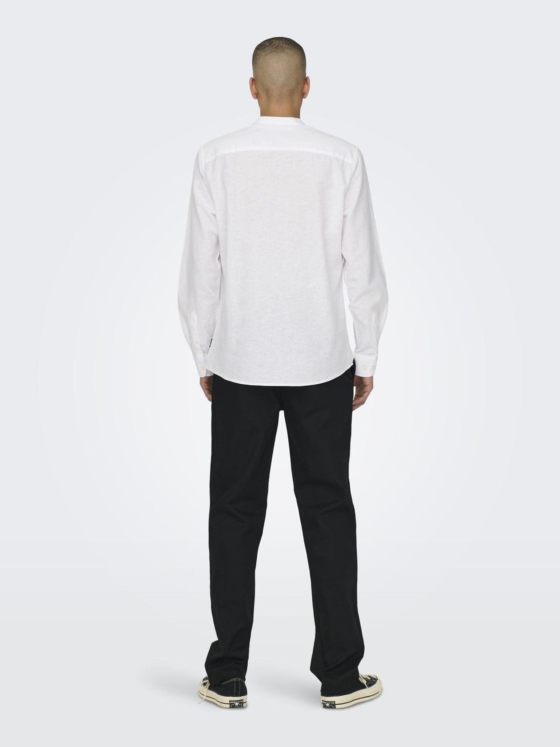 ONLY & SONS Onscaiden Camicia Uomo Lino Slim Fit