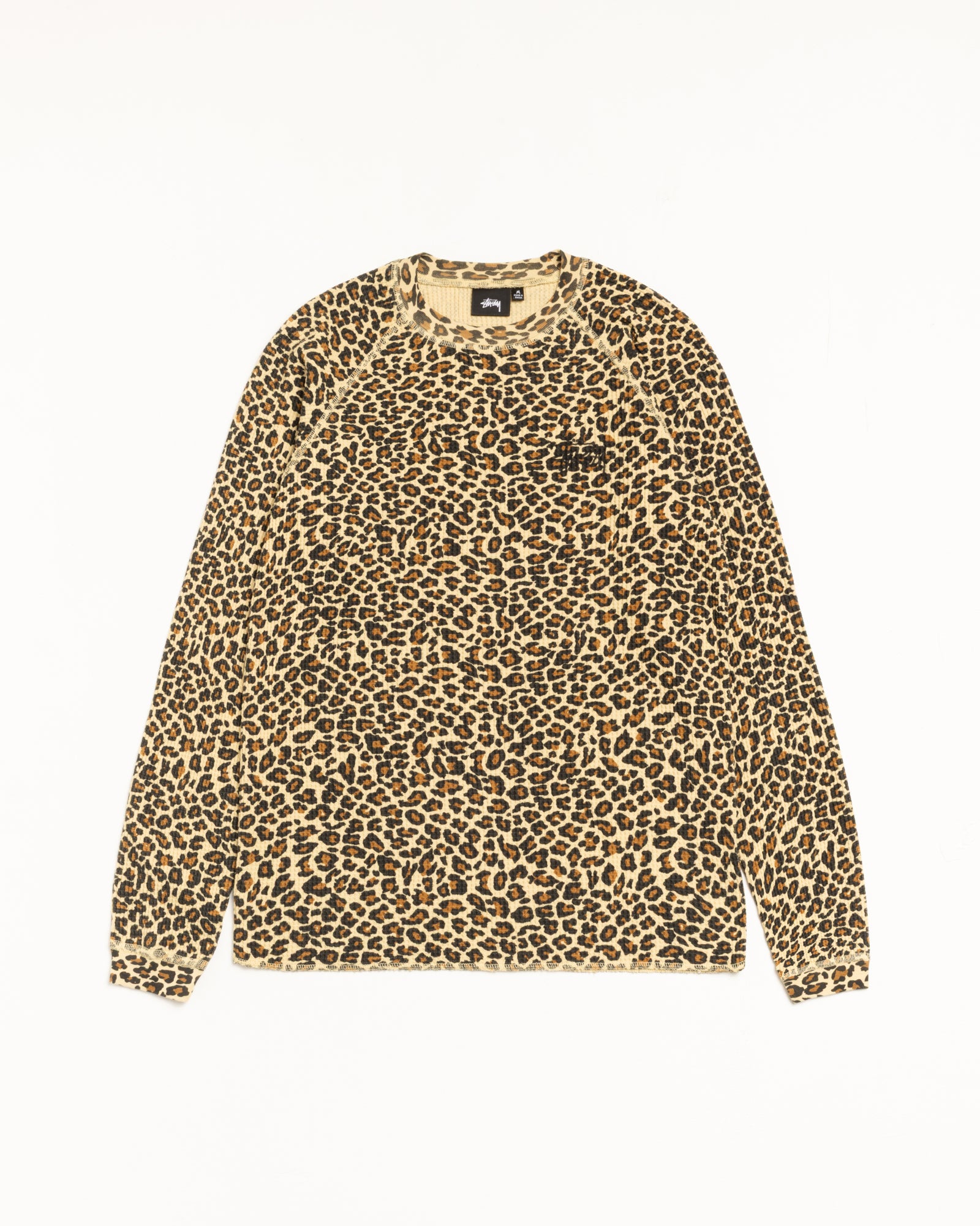 Stussy Basic Thermal maglia Leopard 100% cotone