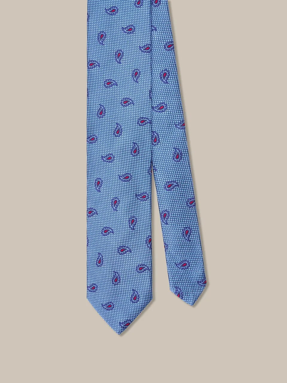 Robert Talbott Robert Pine Jacquard cravatta seta azzurra