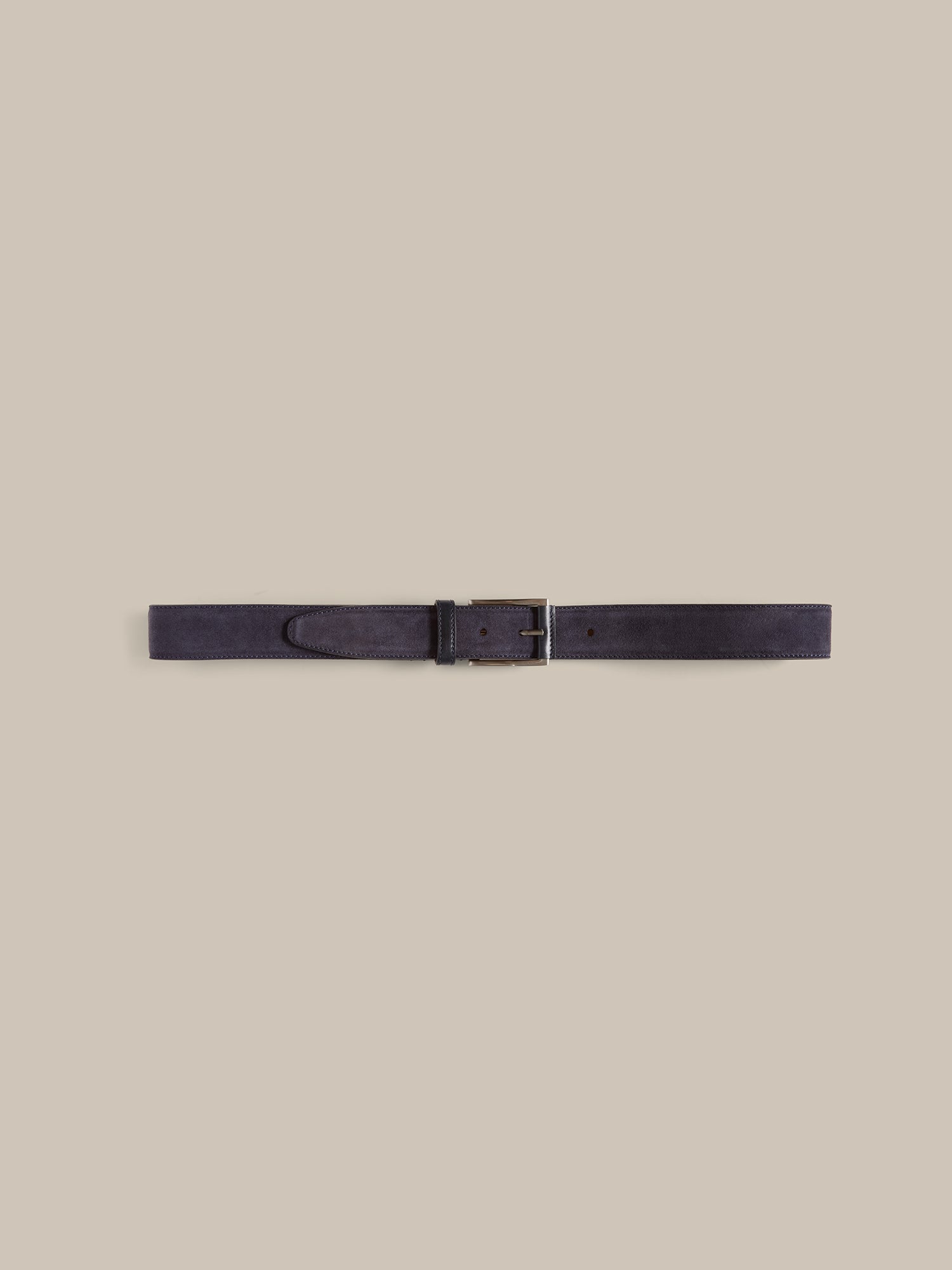 Robert Talbott Lewis Cintura Uomo Camoscio Blu Navy 3,4 cm