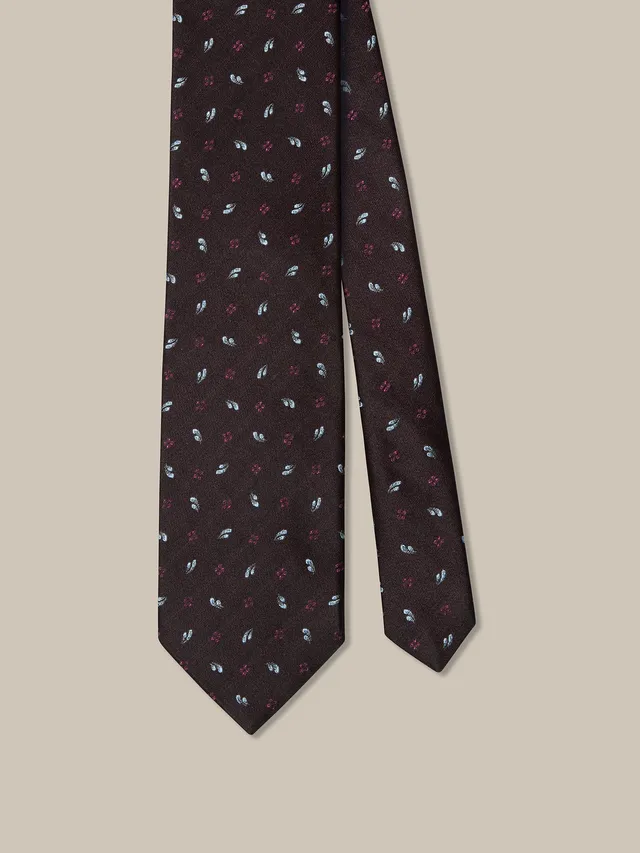 Robert Talbott Robert Painterly Neat Best of Class cravatta maroon