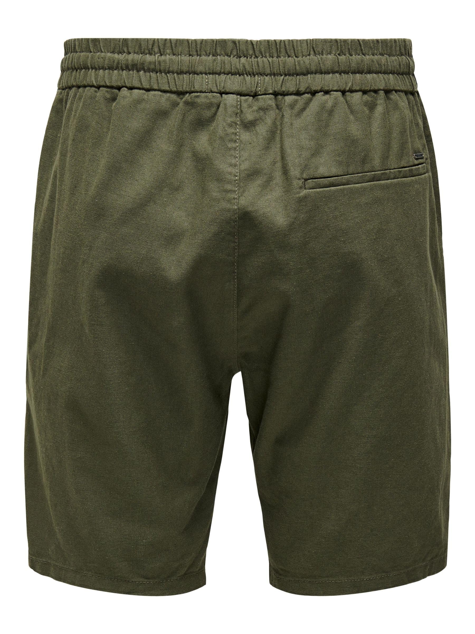 Only & Sons Onslinus Pantaloncini Lino Uomo con Coulisse