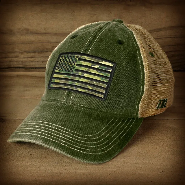 7.62 Design Camo Flag cappello trucker verde taglia unica