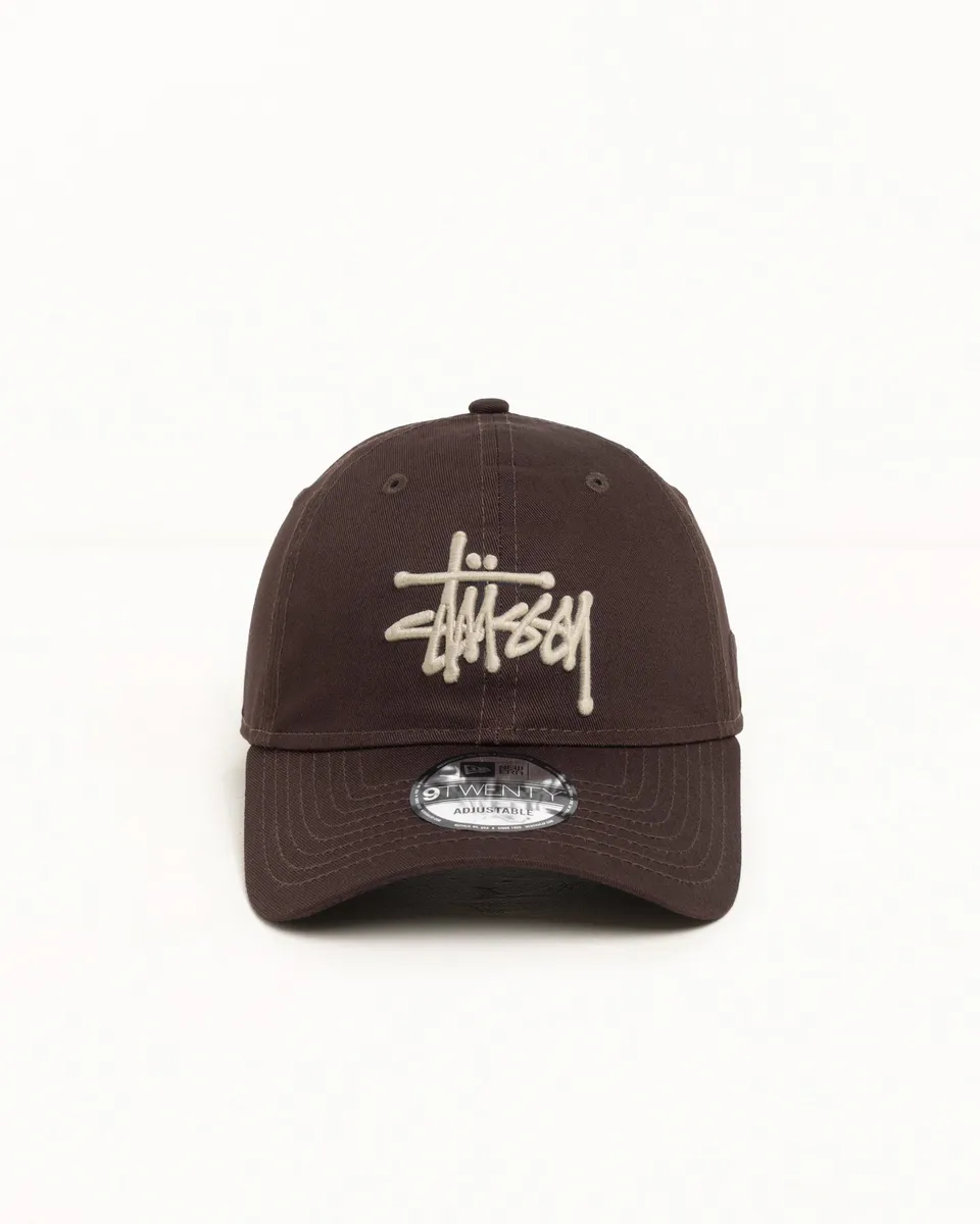 Stussy 9Twenty Basic Cap Cappellino Marrone Cotone New Era