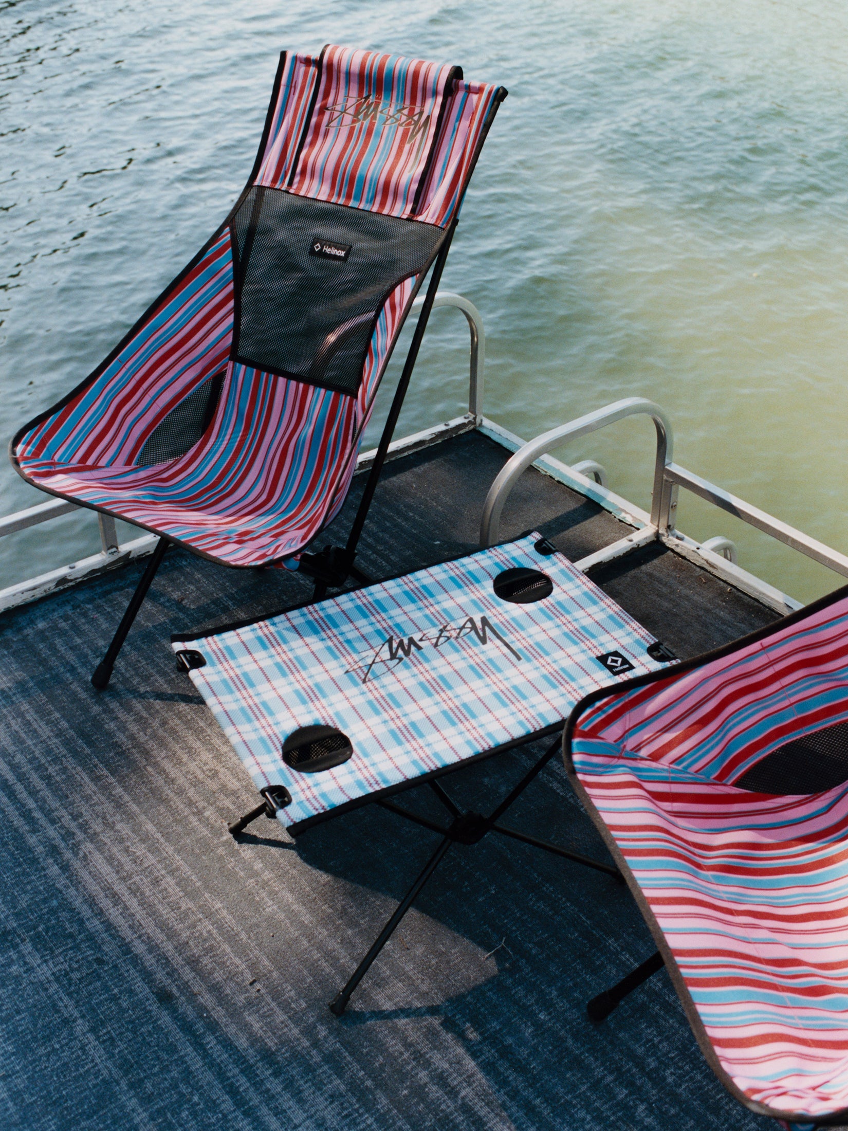 Stussy Helinox Sunset Chair sedia pieghevole rossa 145kg