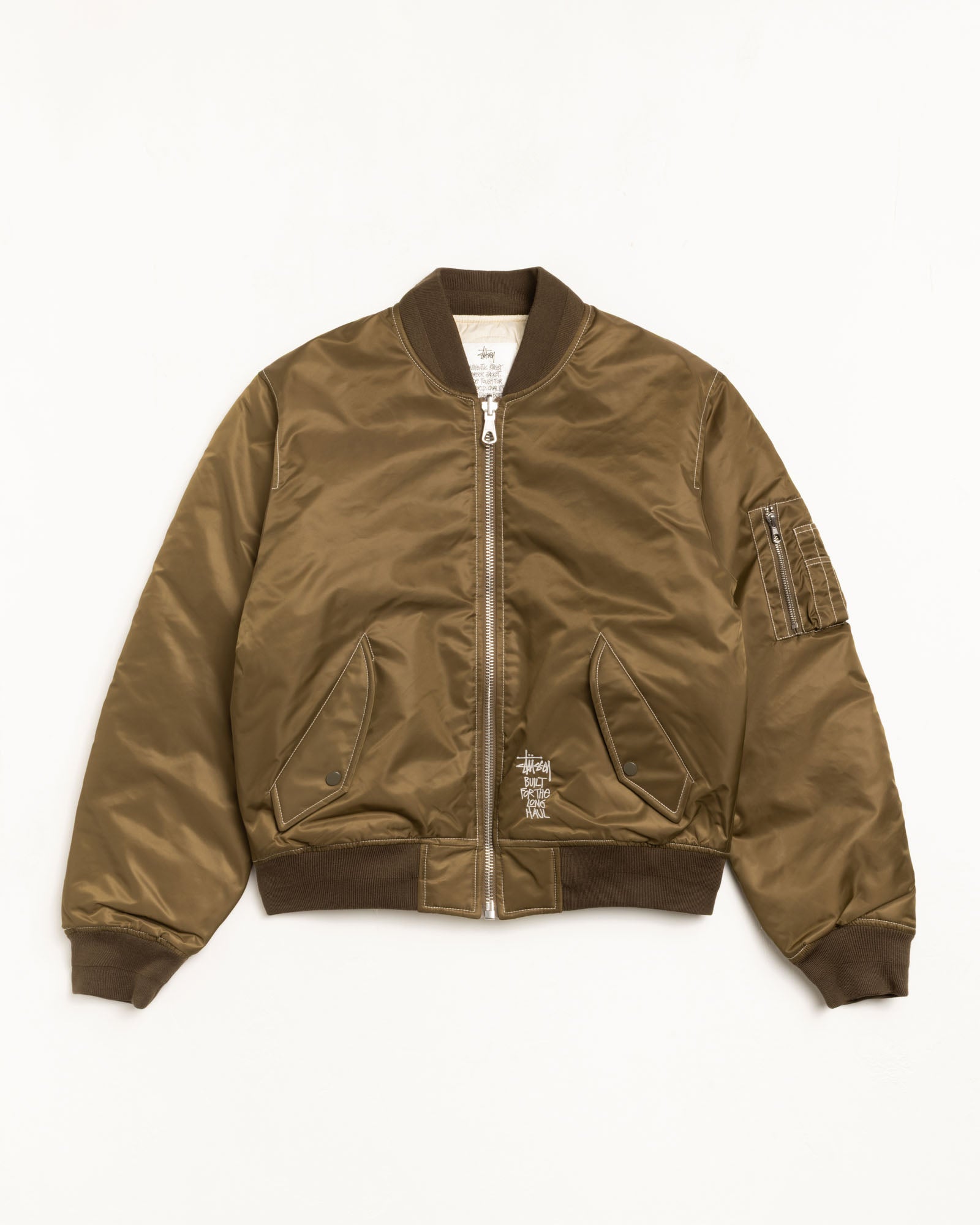 Stussy Built Bomber Jacket giubbotto reversibile Brown