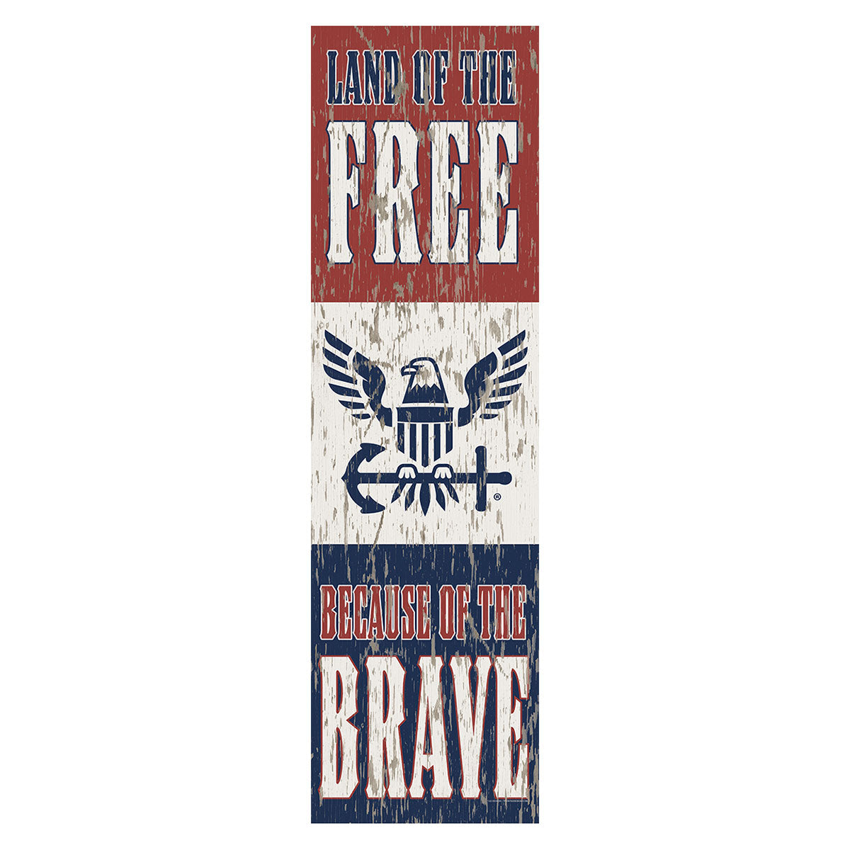 7.62 Design USN Land of the Free Insegna PVC 25x89 cm