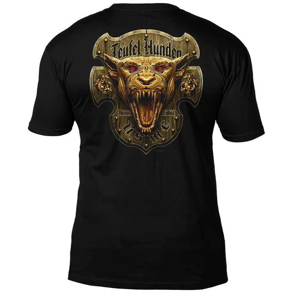 7.62 Design Devil Dog Teufel Hunden T-Shirt maglietta nera uomo