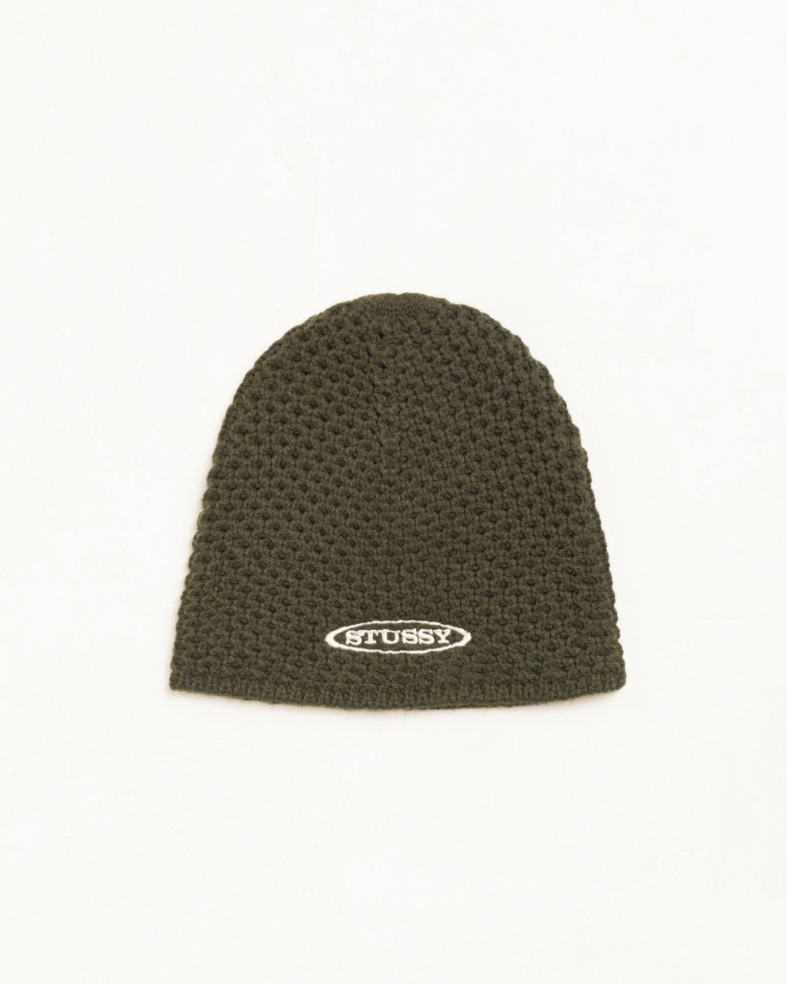 Stussy Skullcap in Maglia Testurizzata berretto oliva lana