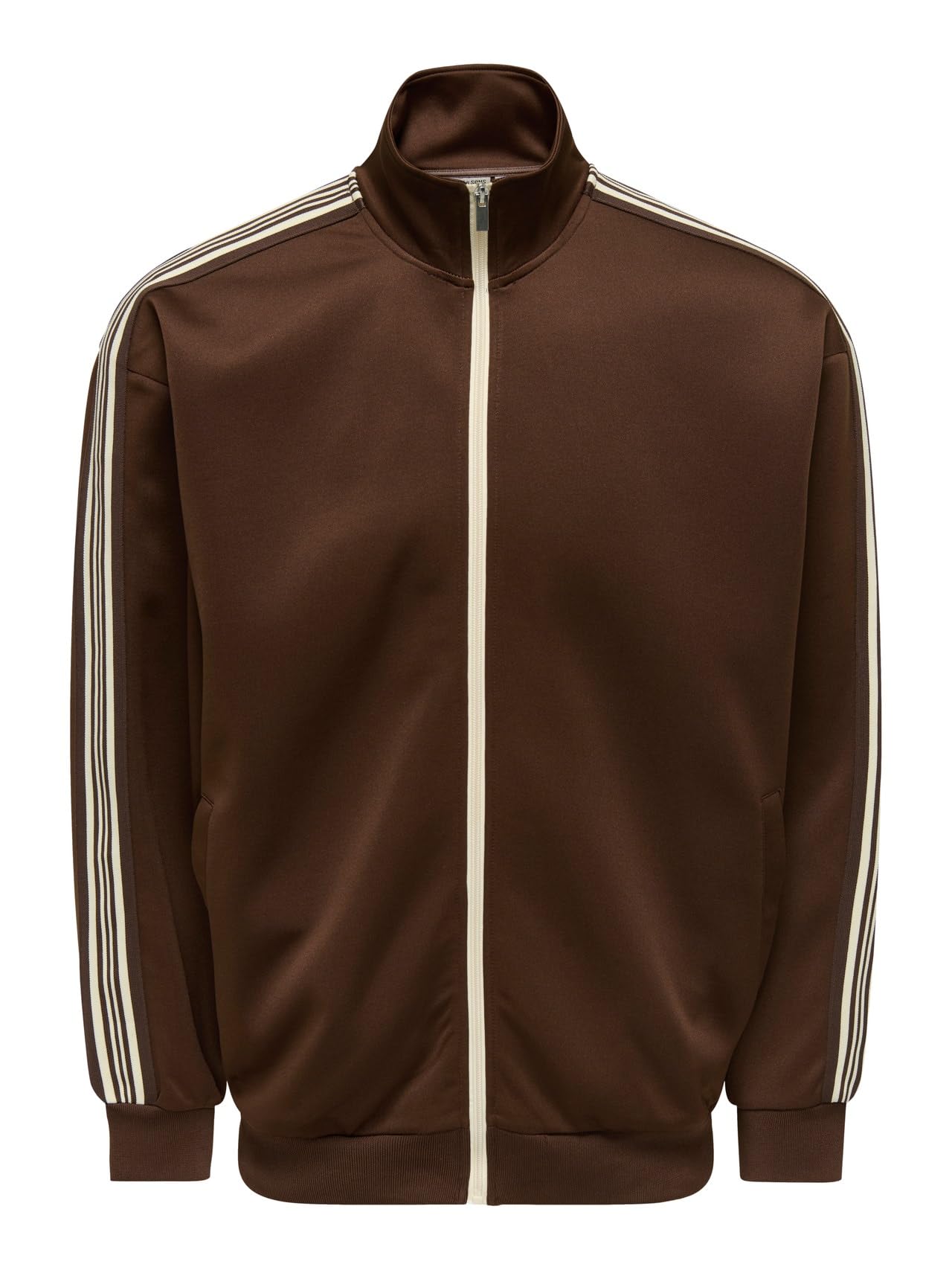 Only & Sons Onsriber RLX LS Zip Stripe Track Sweat Felpa Nero L
