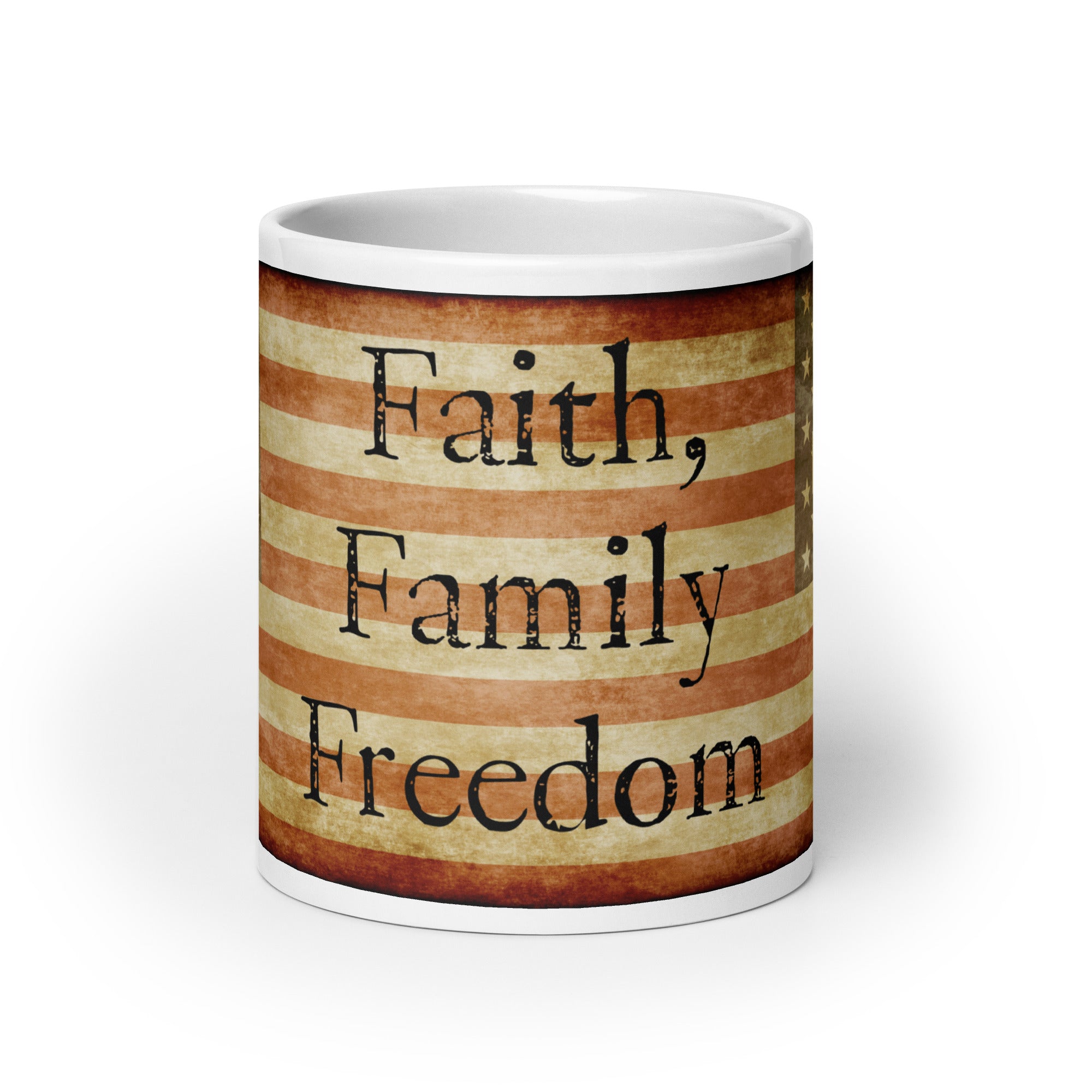 7.62 Design Faith Family Freedom tazza ceramica 591 ml bianca