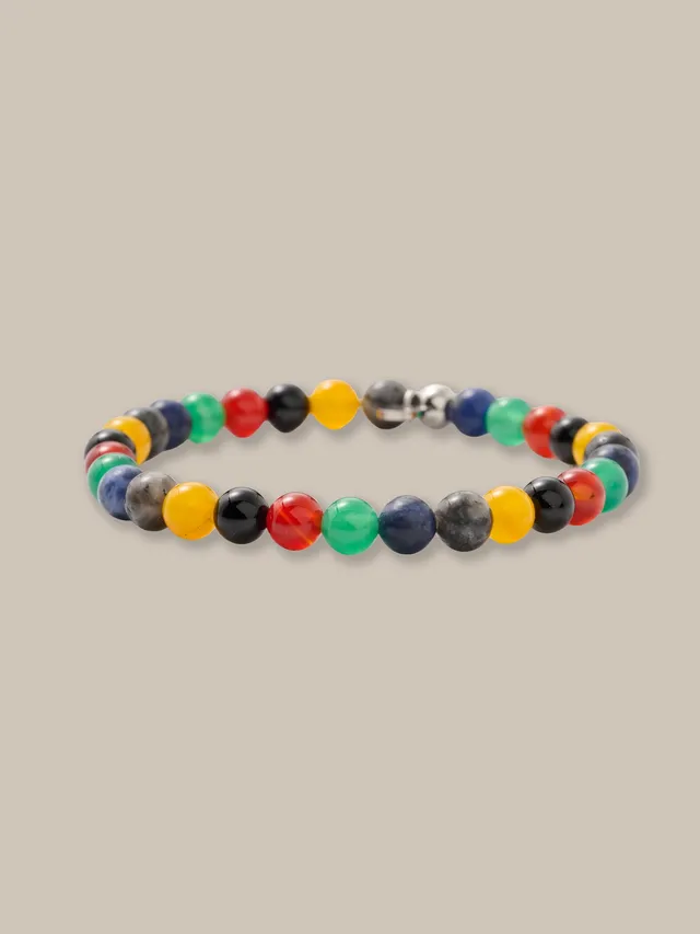 Robert Talbott Daniel bracciale pietre multicolor argento OS