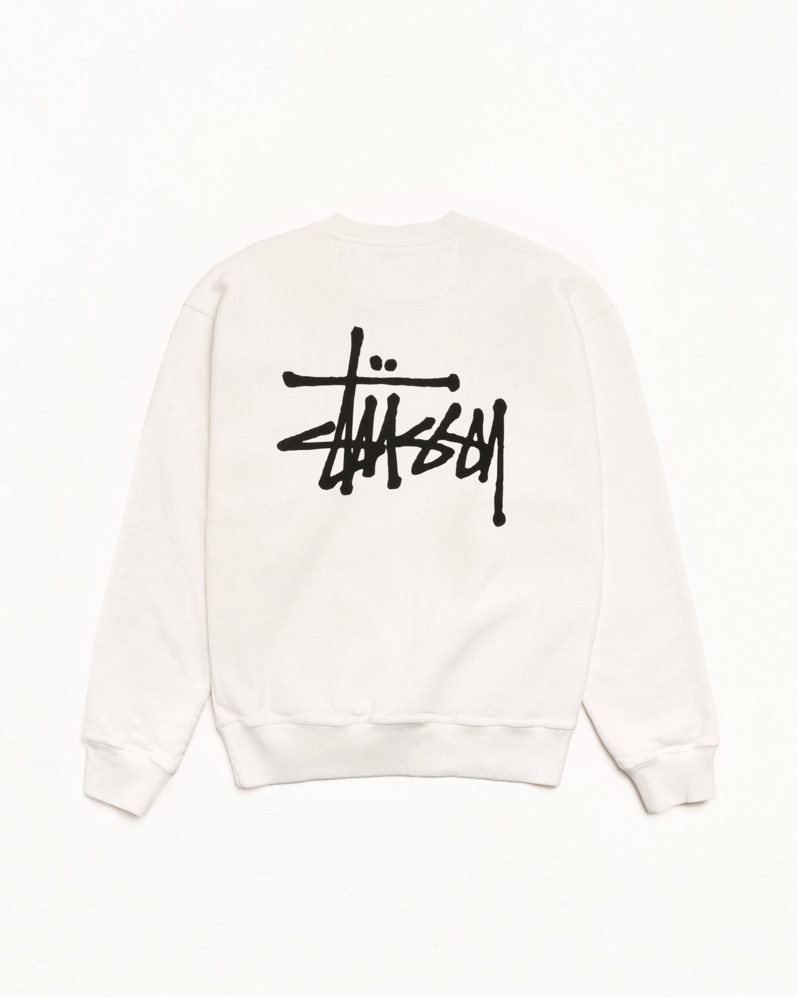 Stussy Basic Crew felpa Natural girocollo