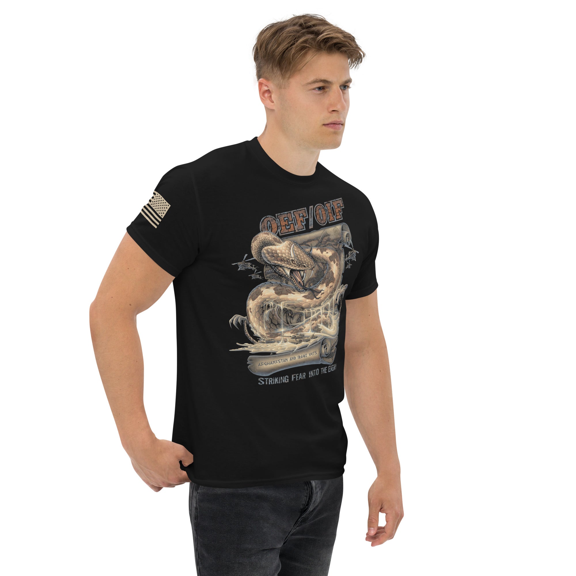 7.62 Design OEF OIF t-shirt uomo nera cotone