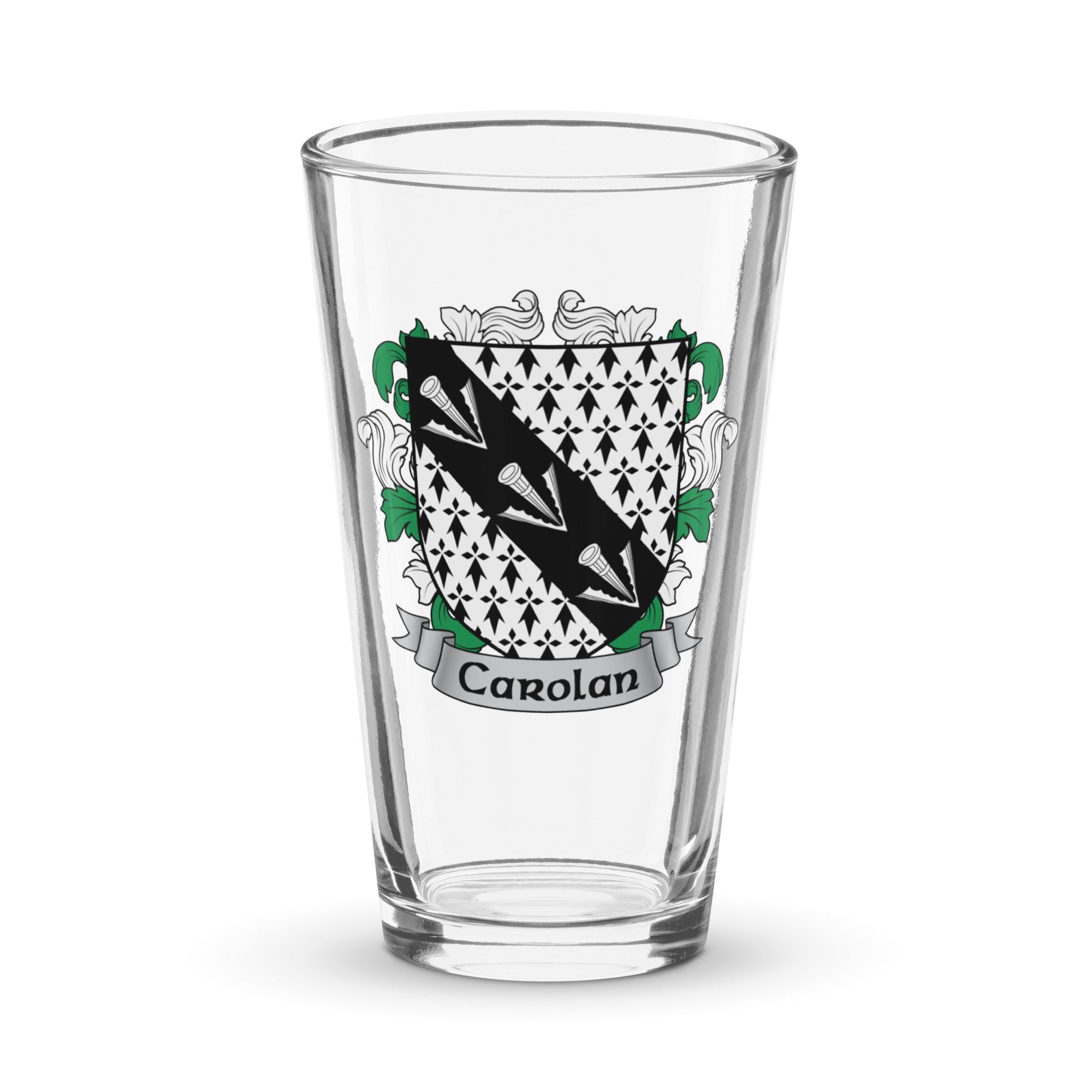 7.62 Design Carolan Bicchiere Pinta Vetro Irish Crest 16 oz