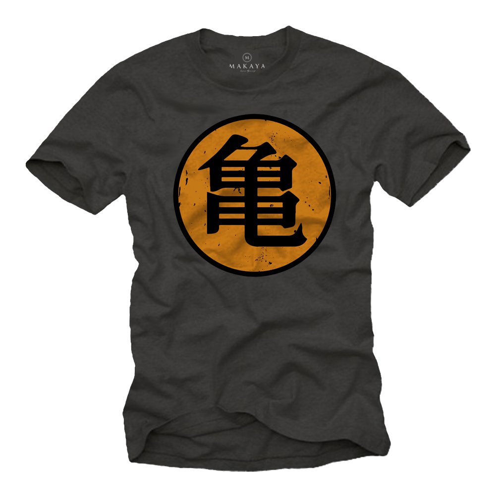 Makaya T-Shirt Uomo maglietta Goku Kame nera cotone