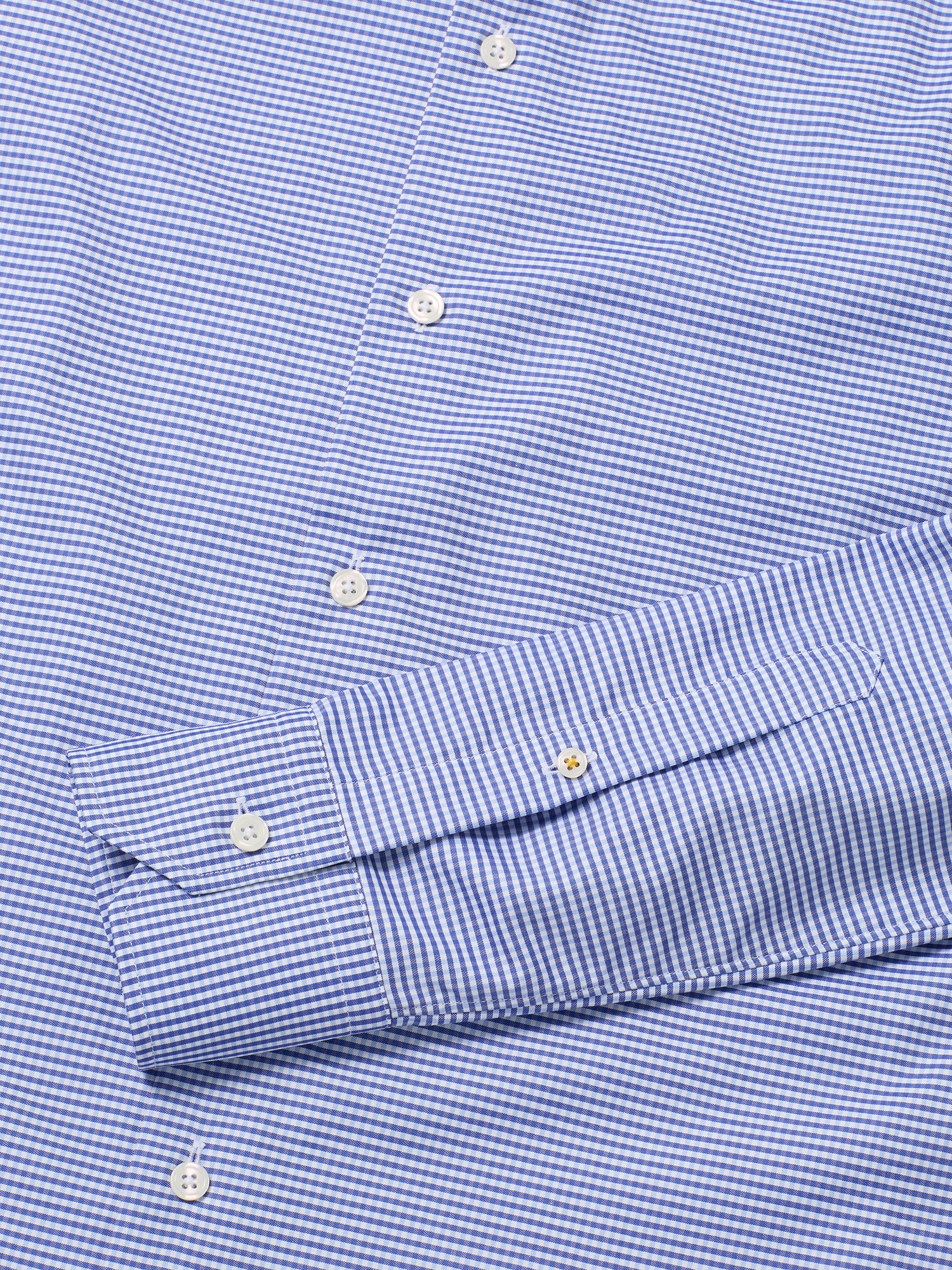 Robert Talbott Reynolds Camicia quadri Navy twill italiano