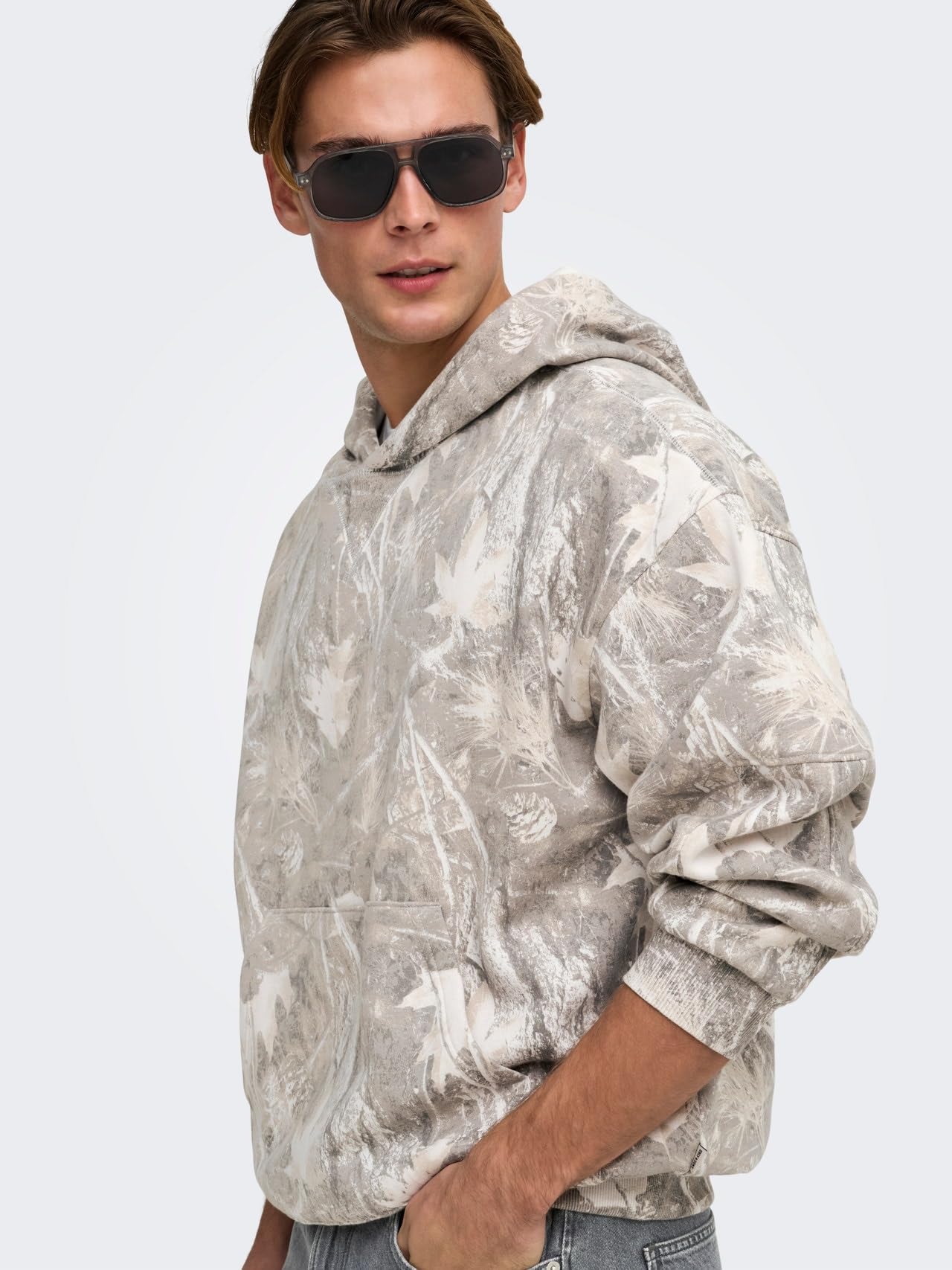 Only & Sons Onsjosh felpa uomo M silver lining