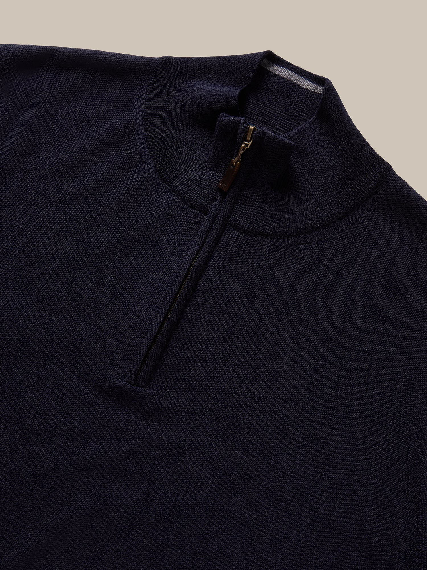 Robert Talbott Eastwood maglione merino navy zip taglia L