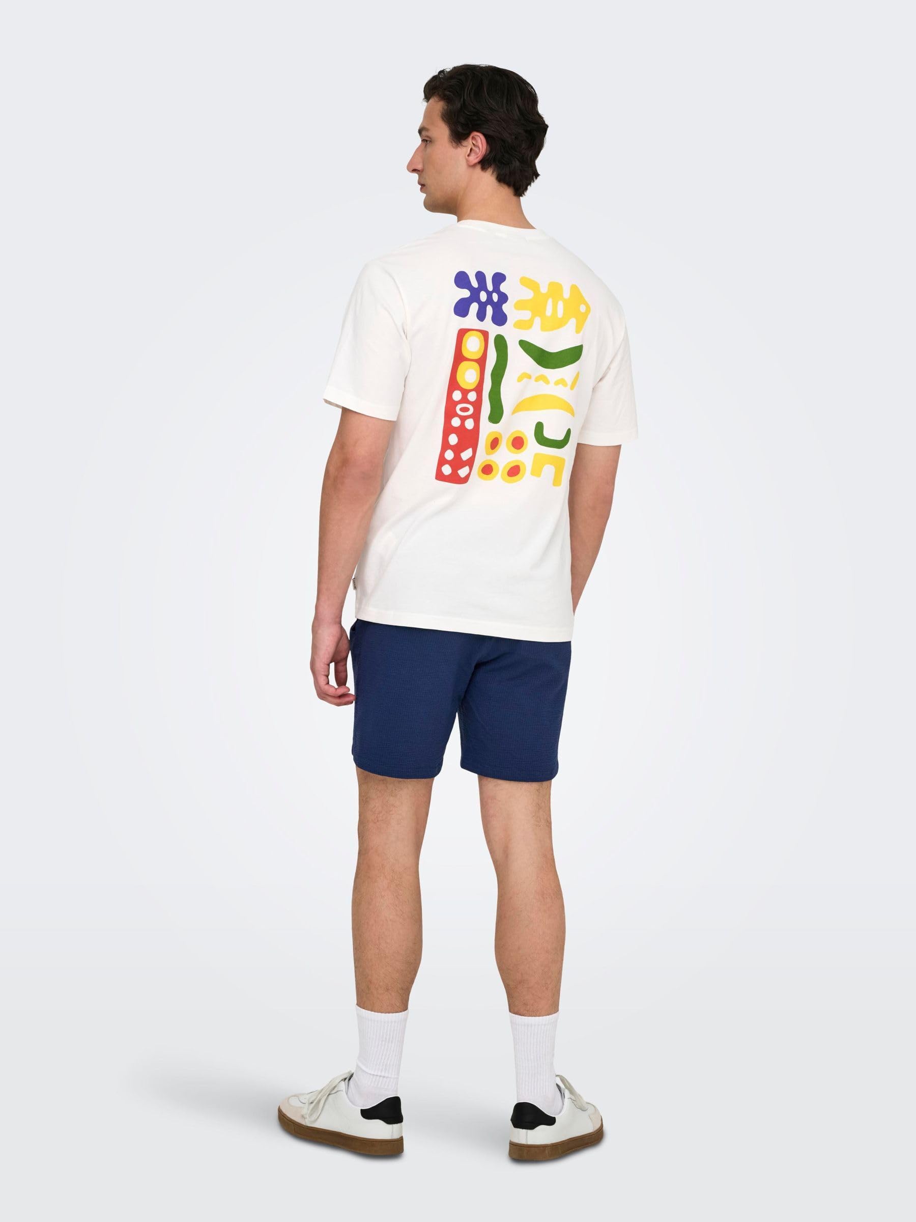 Only & Sons Onskian Pantaloncini Uomo Straight Fit Vita Media