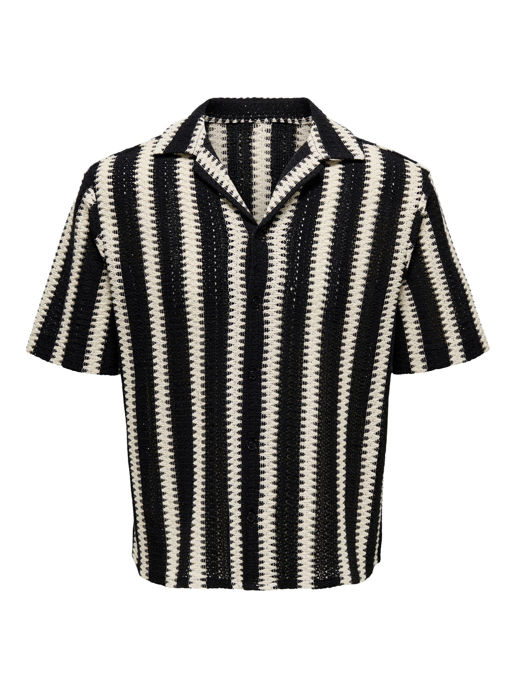 Only & Sons Onsdani Crochet Camicia Uomo XS Nero