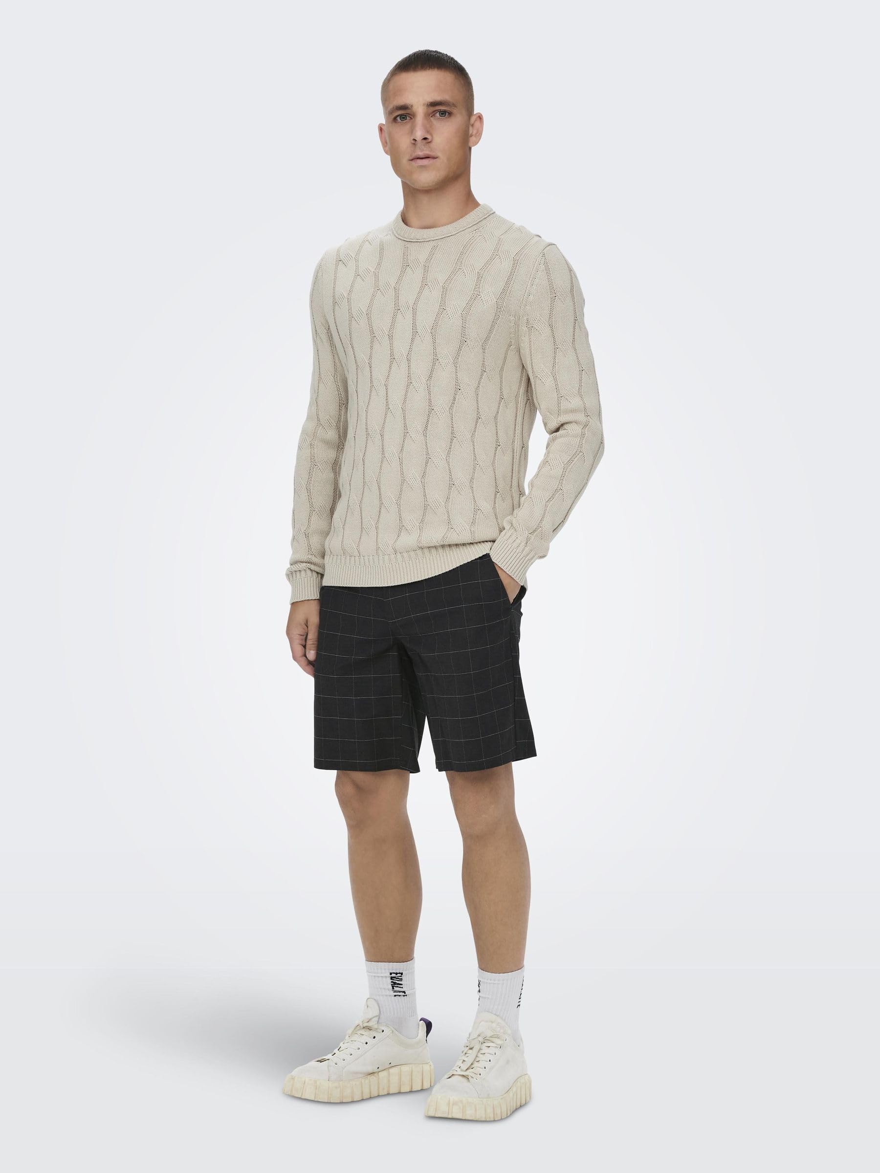 Only & Sons pantaloncini quadri elasticizzati uomo