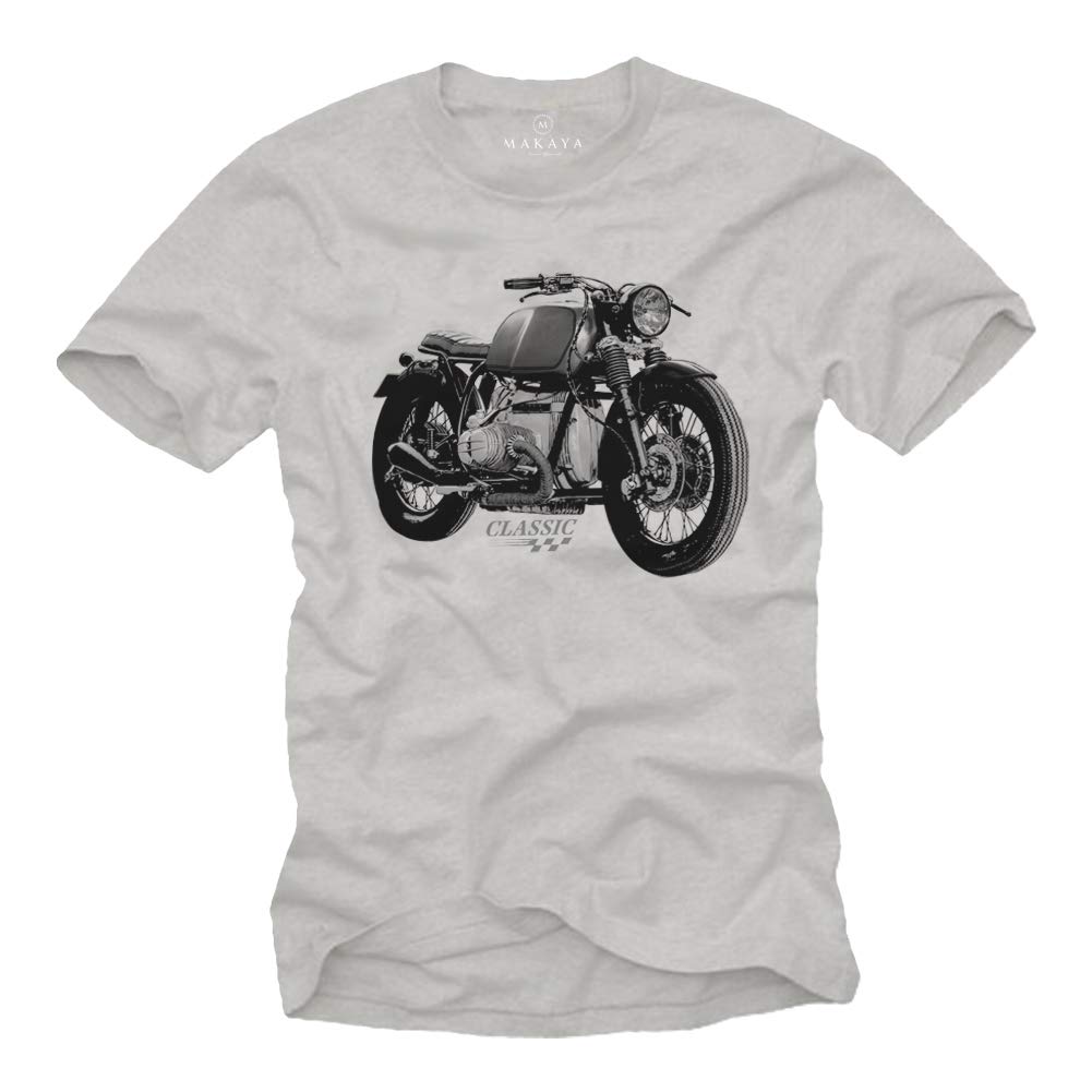 Makaya Moto Vintage Oldtimer T-Shirt Uomo L Cotone