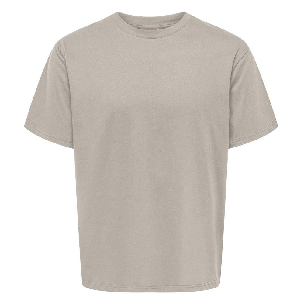 Only & Sons Cinese T-Shirt Uomo Beige Cotone