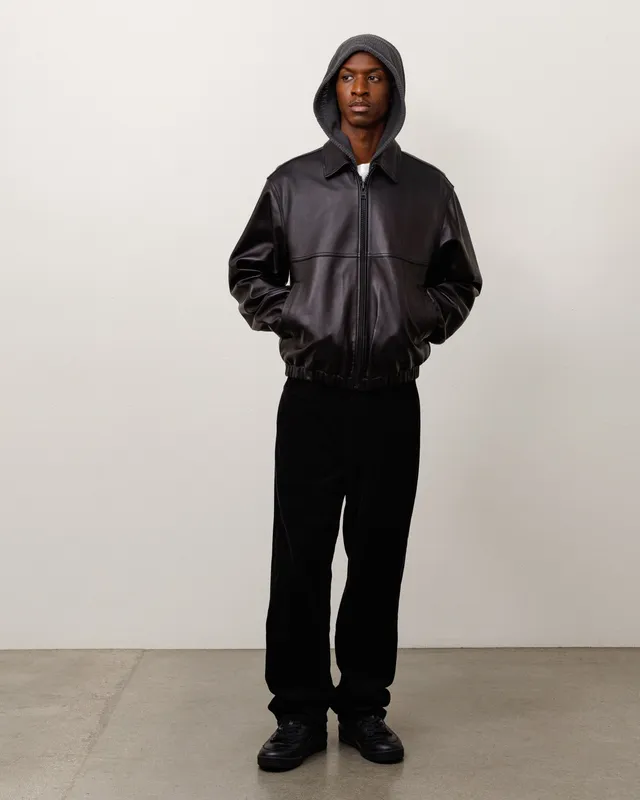 Stussy New Classic Pant pantaloni velluto neri cotone dritti