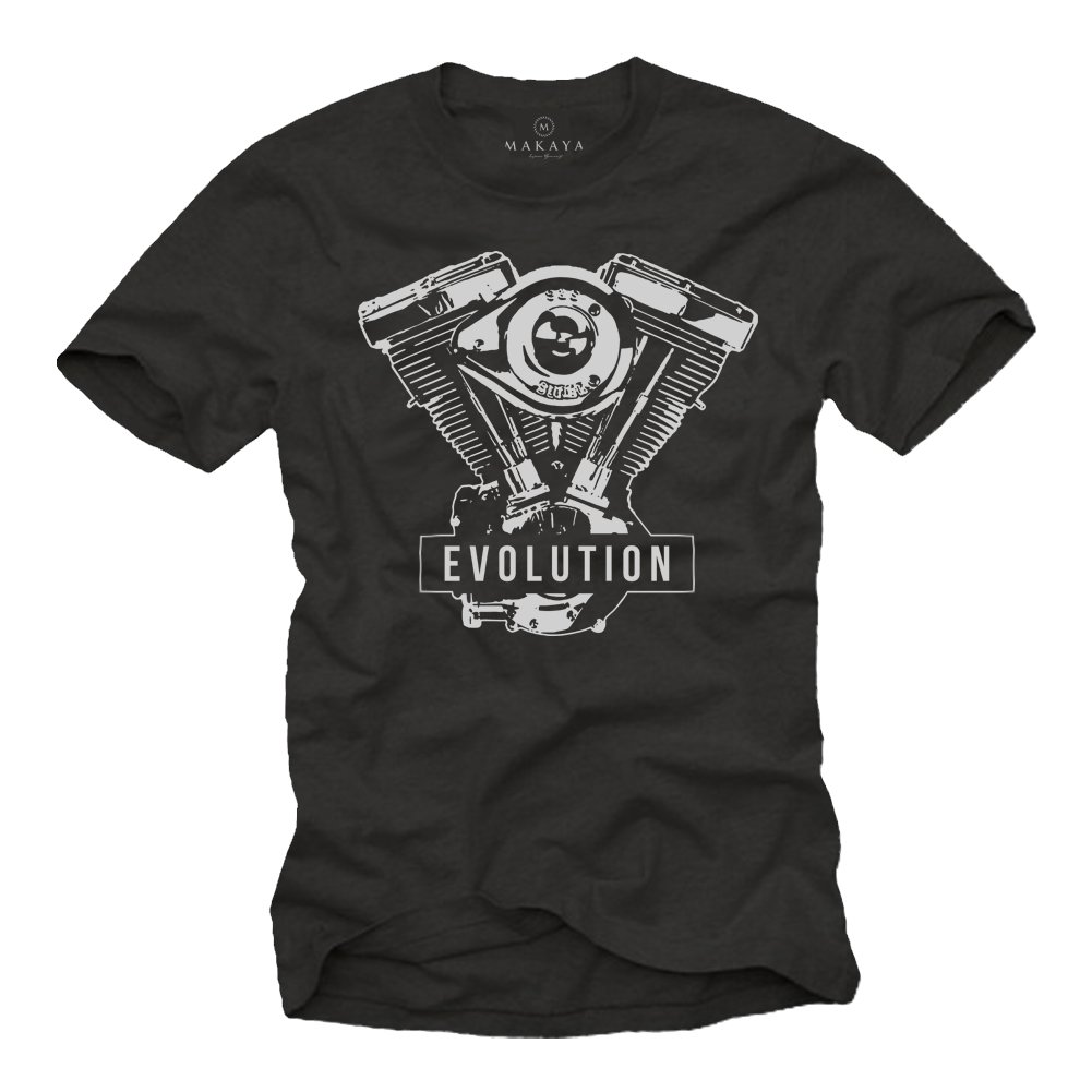 MAKAYA Evolution Moto T-Shirt Uomo XL Manica Corta Cotone