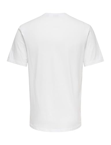 Only & Sons Onsmagdy Life Reg Photoprint SS Tee Uomo Bianca M