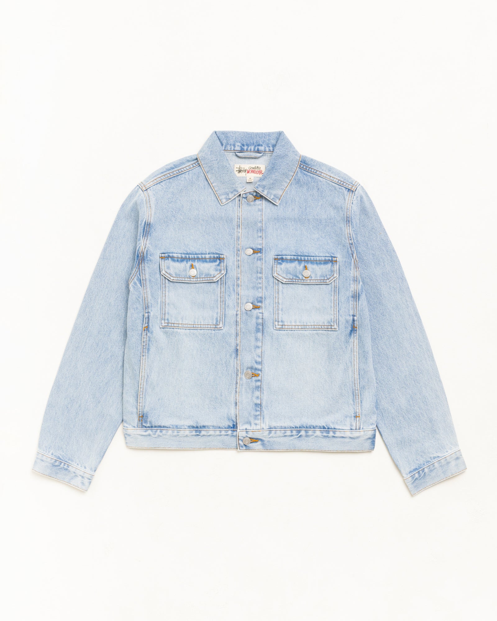 Stussy Outerwear Denim Trucker Jacket giacca indigo cotone