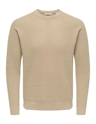 Only & Sons Onshay Reg LS Structure Crew Knit Maglione M