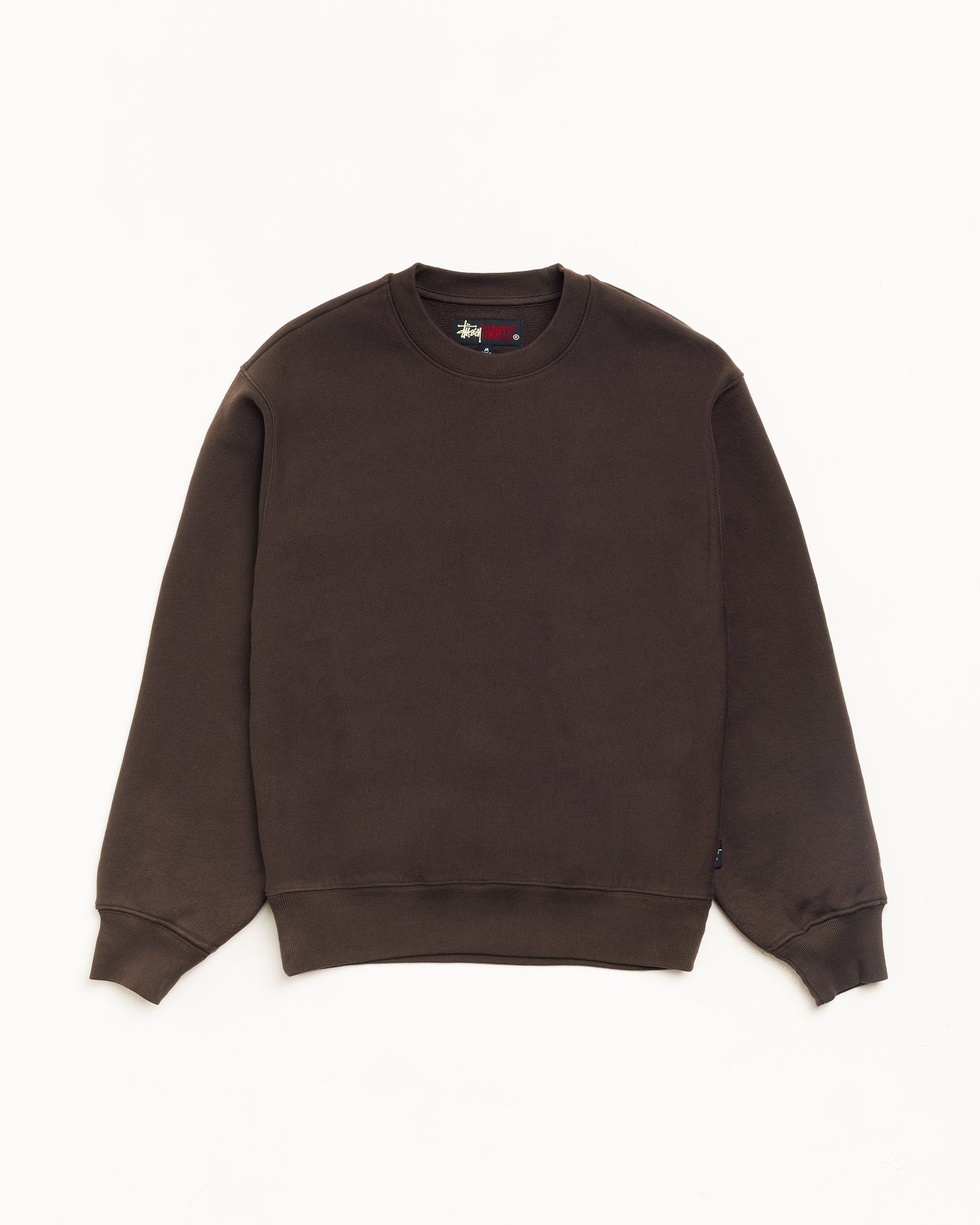 Stussy Sweats Fleece Crew felpa marrone taglia M cotone 530gsm