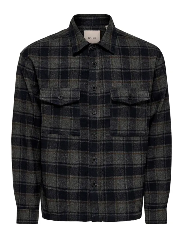 Only & Sons Onseske camicia uomo taglia L blu navy