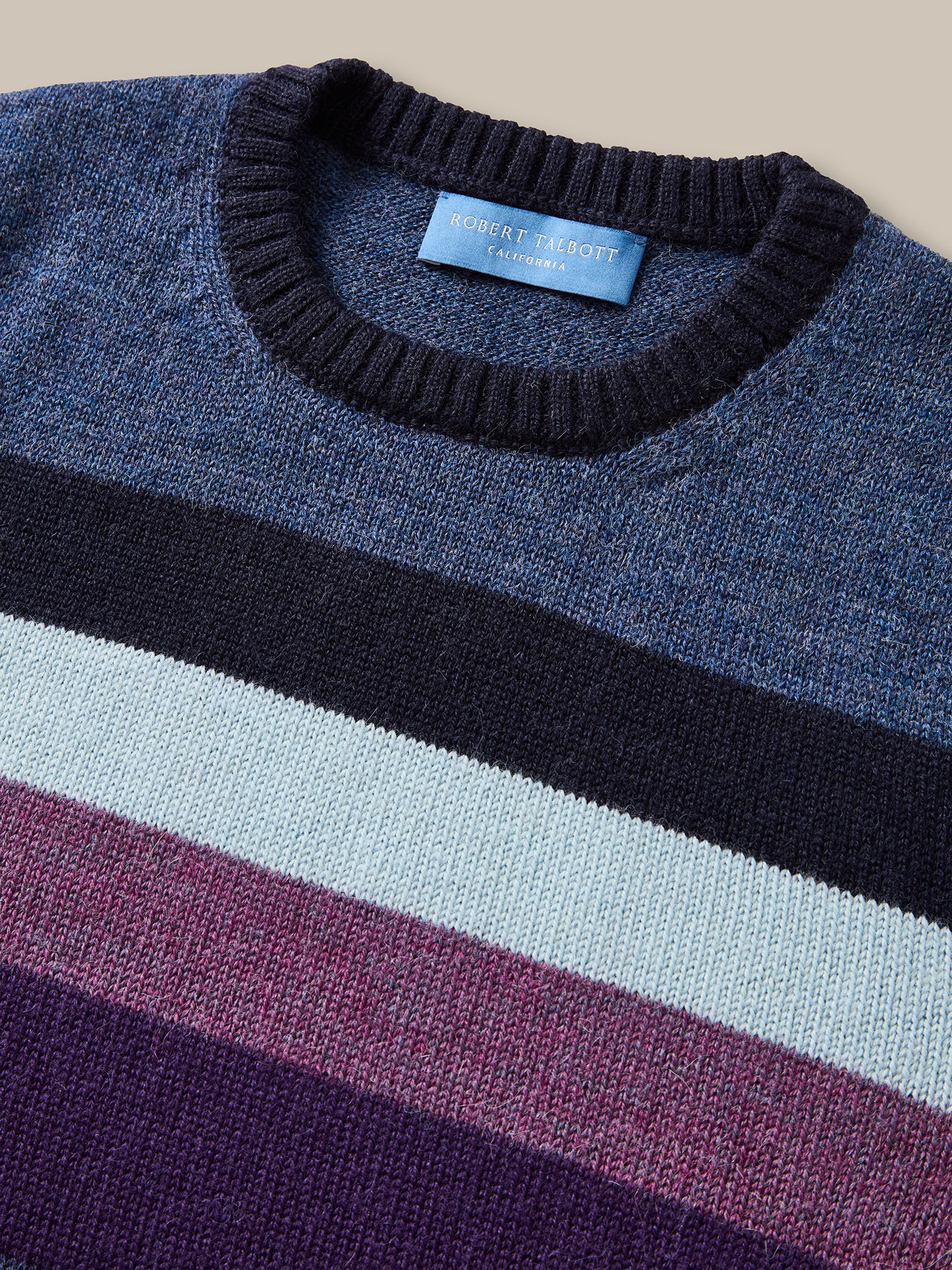 Robert Talbott Radcliffe Maglione Alpaca Blu Multi