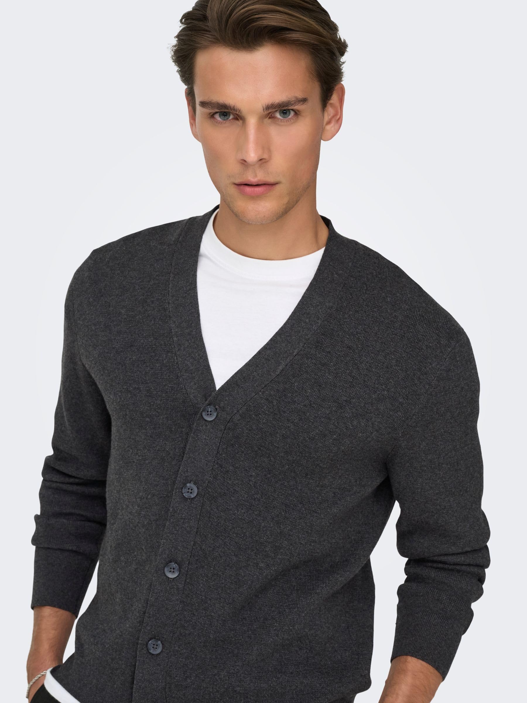 Only & Sons Onsting Life Cardigan Maglia Uomo Nero