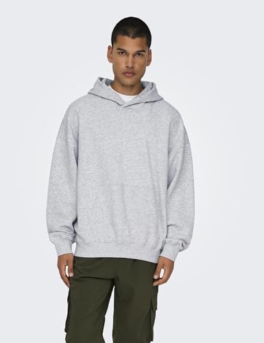 Only & Sons Onsturner Hoodie Felpa uomo Grigio taglia L