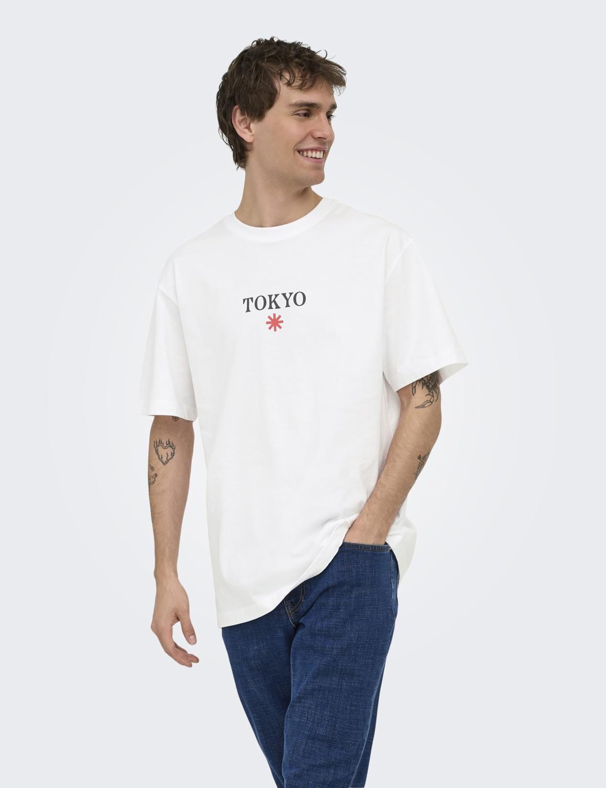 Only & Sons Onsfred t-shirt uomo bianca taglia S
