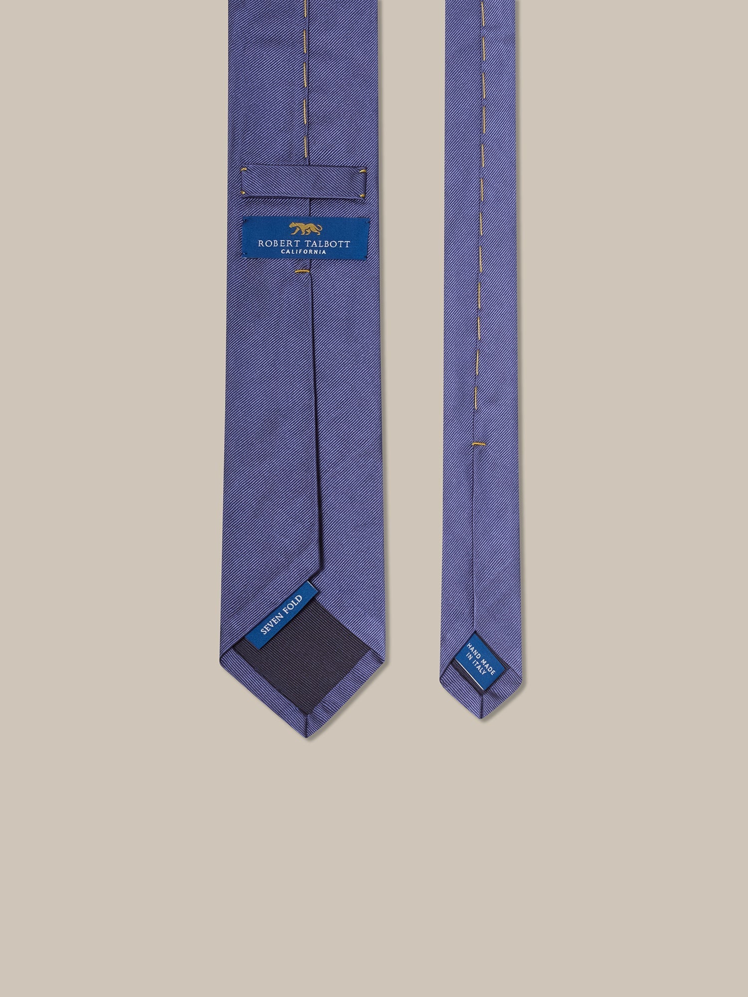Robert Talbott Newman 7 Fold Cravatta Seta Azzurro Chiaro