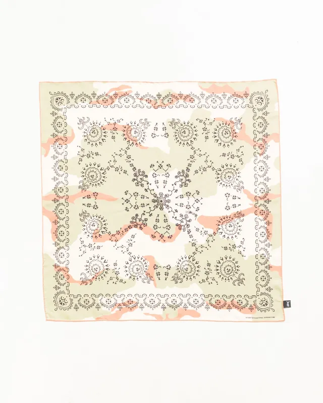 Stussy Silk Bandana Camo Seta 66x66 Leopardo