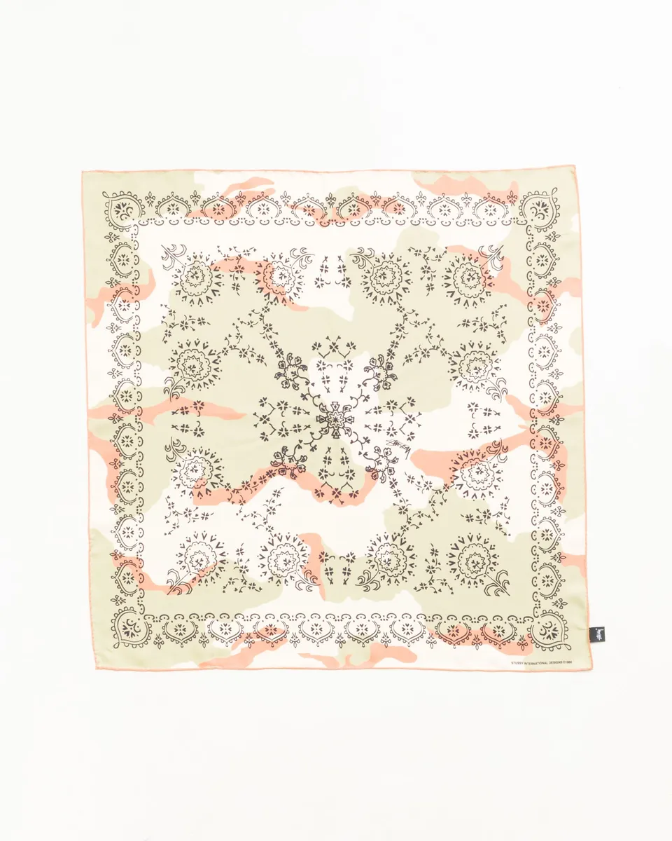 Stussy Silk Bandana Camo Seta 66x66 Leopardo